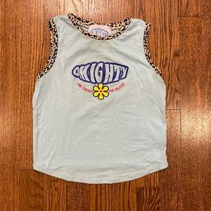 OMighty I’m ok I’m alive blue tank in baby blue size small